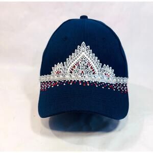 Handmade Rhinestone Bling Lady-like Lace and Pearls Streetwear Baseball Cap Hat